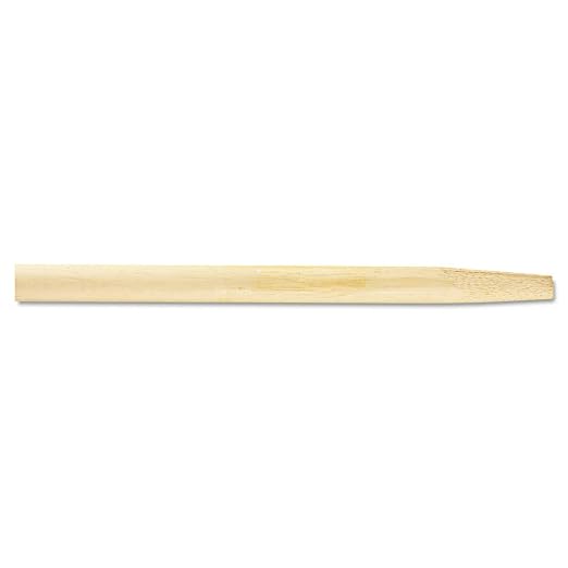 Boardwalk BWK124 Tapered End Broom Handle, Lacquered Hardwood, 1-1/8" dia x 54", Natural