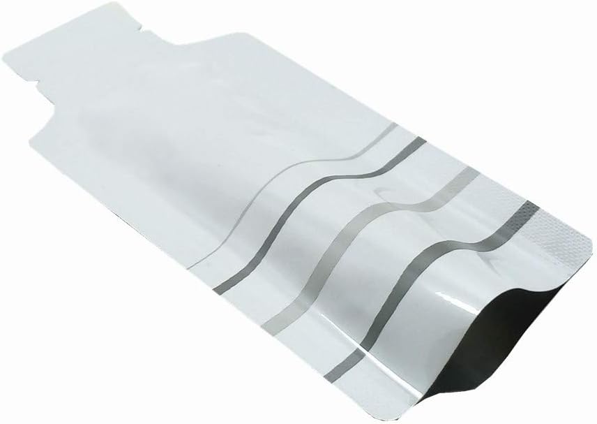 100 Pack 2.95x5.1 inch Heat Seal Sample Mylar Packets for Portable Travel Toiletries Empty Disposable Liquid Shampoo Pouch Single Serving Coffee Powder Condiments Food Storage (White)