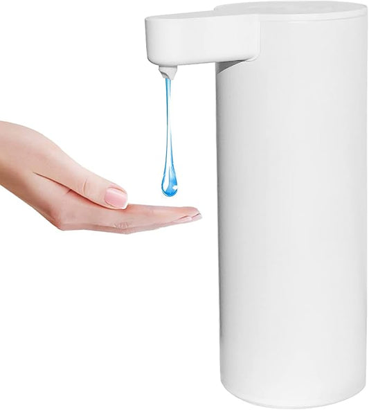Automatic Soap Dispenser, Auto Touchless Hand Soap Dispenser White, IPX5 Waterproof Sanitizer Dispenser for Bathroom Countertop, 9oz/270ML (Battery Type)