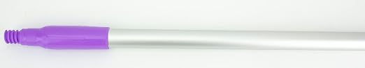 SPARTA Aluminum Broom and Mop Handle Replacement with Acme Threaded Tip for Environments with Harsh Cleaning Agents, Aluminum, 84 Inches, Purple