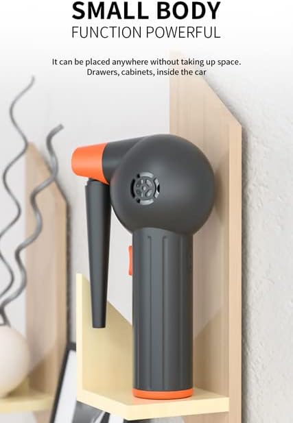 Byson Air Duster for Computer Keyboard Cleaning, 40,000 RPM, Brushless Motor, Rechargeable Battery Powered, Type-C Fast Charge 40 Minutes Use, Reusable Duster Replaces Compressed Air Cans