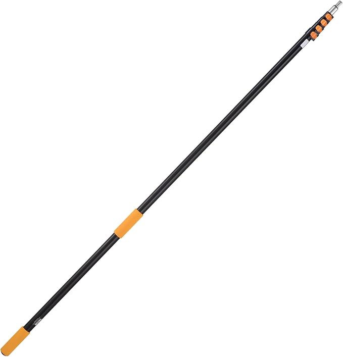 VEVOR Telescopic Extension Pole, 7-30 FT Multi-Purpose Extension Pole, Sturdy Aluminum Alloy Paint Extendable Pole with Flip-Lock Design, Telescopic Pole for Painting, Dusting and Cleaning