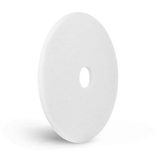 Virginia Abrasives 15” White Floor Maintenance Pads, Non-Woven Pads for Orbital Cleaning - Thick Polishing Replacement Pads, Ideal for Synthetic Floors, 5-Pack