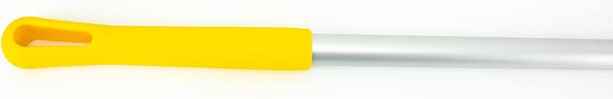 SPARTA Adjustable Aluminum Broomstick, 48” Mop and Broom Handle Replacement with Color-Coded System for Environments with Harsh Cleaning Agents, Aluminum, 48 Inches, Yellow