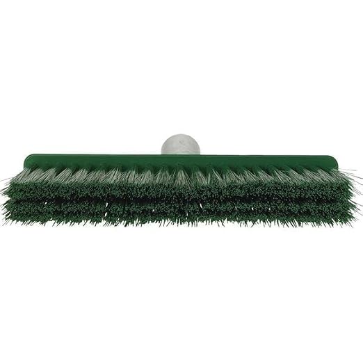 Remco 1 1/2 x 9 1/2 in Sweep Face Broom Head, Soft, Synthetic, Green 31042-1 Each