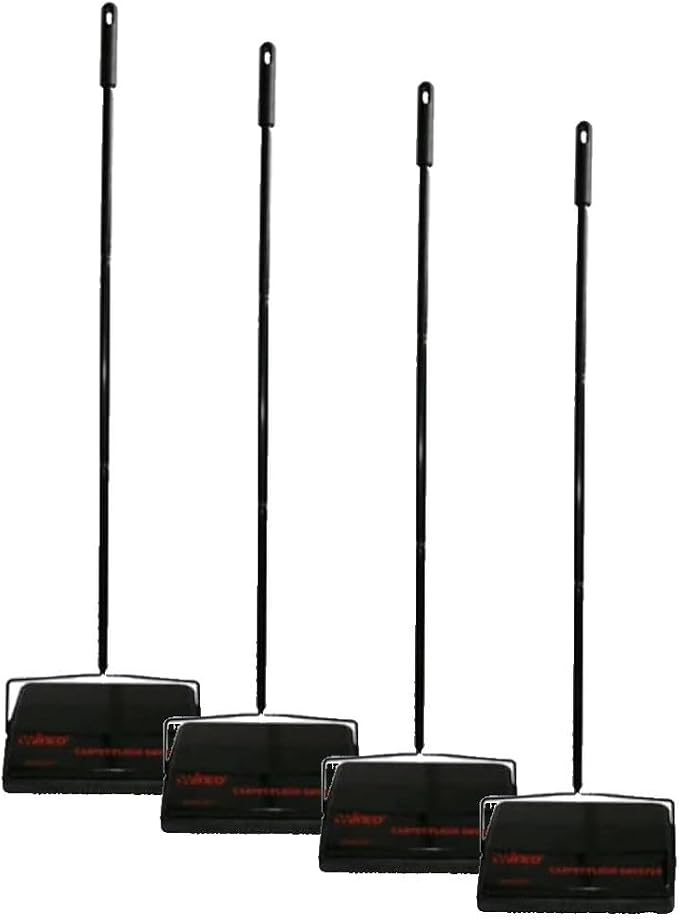 Winco Steel Carpet/Floor Sweeper,Medium,Black (Pack of 4)