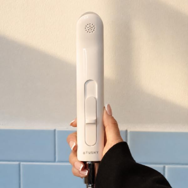 TUSHY Handheld Bidet Sprayer for Toilet with Adjustable Water Pressure | Ergonomic, Leak-Proof Brass Shutoff Valve, 47-inch Flexible Stainless Steel Hose, Toilet Tank or Wall Mount