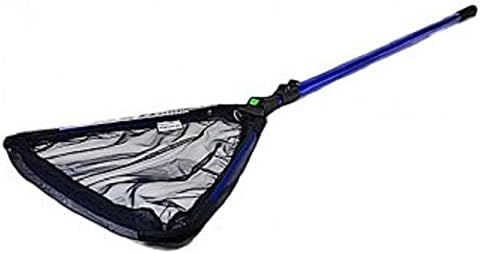 PondH2o Water Garden Koi Fish Pond Skimming Net with Fine 2mm Course Durable Nylon Mesh, w/Fold-Over Collapsible Debris Skimmer Net Head & Telescoping Extension Pole to 6 Ft