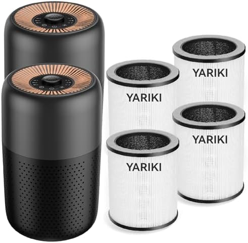 2 Pack YARIKI P60 Air Purifier + 4 Pack YARIKI P60 Replacement Filter Combo