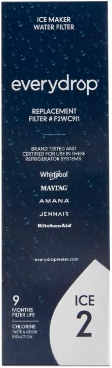 Everydrop by Whirlpool Ice Filter, F2WC9I1, Single-Pack & Affresh W10549851 Dishwasher Cleaner 6 Tablets Formulated to Clean Inside All Machine Models, 6 Count