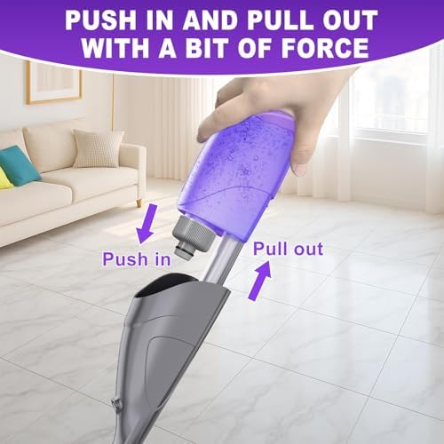 Spray Mop for Floor Cleaning with 3 Microfiber Washable Pads & 520ML Refillable Bottle Bundle