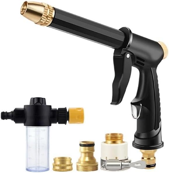 Jet Hose Nozzle High Pressure, Hydro Jet Power Washer Wand, Jet Nozzle Power Washer for Garden Hose, Rotating Nozzle, Various Spray Effects, Water Sprayer Cleaning Tool (1)