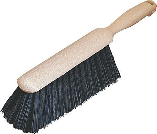 SPARTA Flo-Pac Bench Brush, Small Counter Broom with Handle for Cleaning Smooth Surfaces, 8", 1 Count, Black