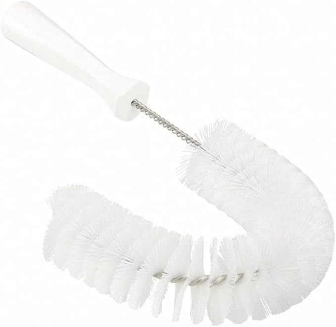7 7/8 in W Hook Brush, Medium, 5 1/4 in L Handle, 15 1/2 in L Brush, White, Polypropylene - 1 Each