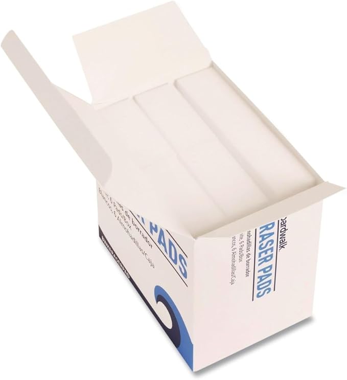 Boardwalk 96157-M-BWK 2.5 in. x 4.5 in. 1 in. Thick Eraser Pads - White (6/Carton)