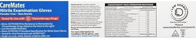CareMates Nitrile Medical Exam Gloves, Latex Free Rubber, Powder Free, Extra Strong, 4 Mil Thick, Certified for Home Infusion, First Aid, Food Safe, Cleaning Gloves, Small, 300-Count
