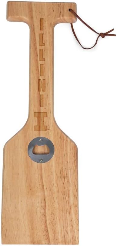 PICNIC TIME NCAA Unisex-Adult NCAA Hardwood BBQ Grill Scraper with Bottle Opener