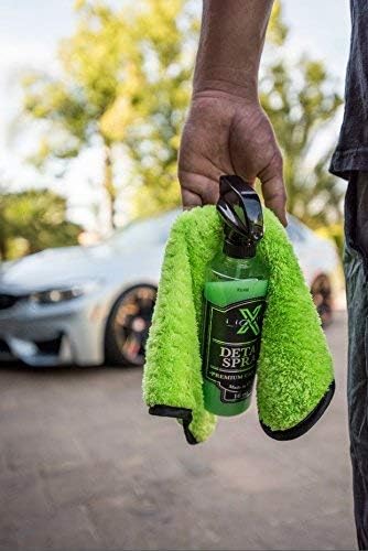 Liquid X Plush Waffle Weave Green Xtreme Microfiber Detailing Towel 16" x 16" Guaranteed Satisfaction (8 Pack)