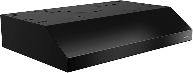 Broan-NuTone BCSD136BL Glacier Range Hood with Light, Exhaust Fan for Under Cabinet, Black, 36-inch