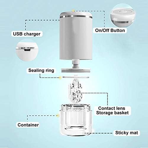 Contact Lens Cleaner, Intelligent Cleaning Machine for Soft and Contact Lenses,White