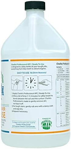 CHARLIE'S PROFESSIONAL Cleans Everything From False Teeth to Diesel Engines Ready-to-Use Biodegradable All Purpose Cleaner, 1 Gallon