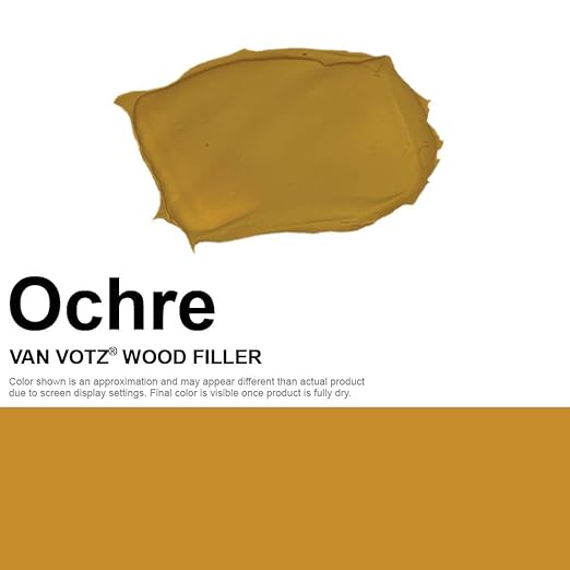 Waterproof Wood Filler [1-Quart, Ochre] - Exterior Grade Wood Repair in 18 Paintable and Stainable Colors. Strong Adhesion and Durability for Outdoor Wood in All Weather Conditions.