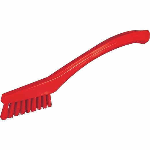 1/2 in W Detail Brush, Stiff, 5 1/2 in L Handle, 2 in L Brush, Red, Plastic, 8 in L Overall - 1 Each