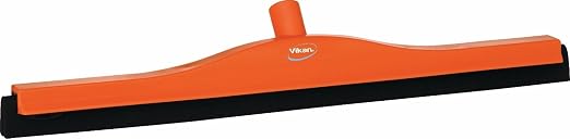 Vikan 77547 Squeegee,Fixed Head,Floor,24",PP/RB,Orange