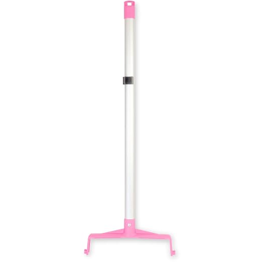 SPARTA Color Coded Upright Dustpan with 30 Inch Aluminum Handle, Serrated Edge and Locking Yoke, Standing Commercial Floor Dust Pan, Pink, Pack of 6