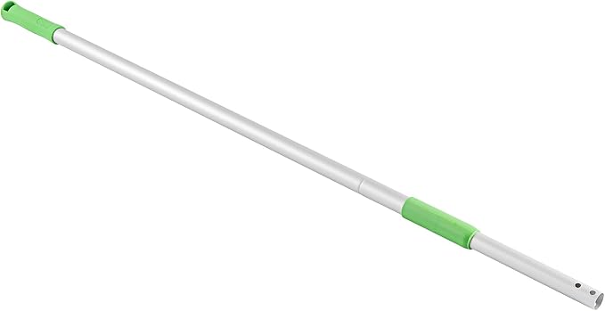 Restaurantware Telescopic Mop Handle - 60-Inch Aluminum Adjustable Heavy-Duty Cleaning Tool With Ergonomic Grip - Green