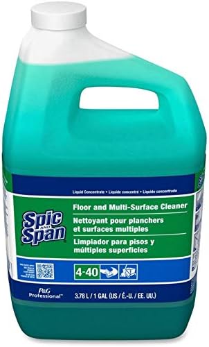 Spic and Span Floor and Multi Surface Cleaner, Bulk Liquid Detergent and Degreaser for Commercial Kitchens and Bathrooms, 1 gal (Case of 3)