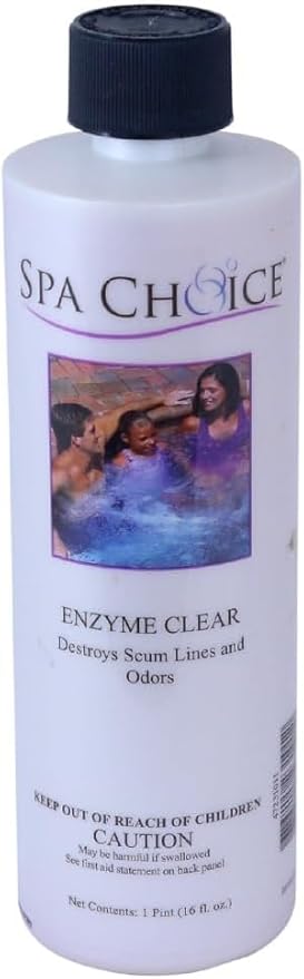 SpaChoice 1-Pint 4-Pack Premium Hot Tub Enzyme Clear, Spa Clarifier Hot Tub, Made in USA
