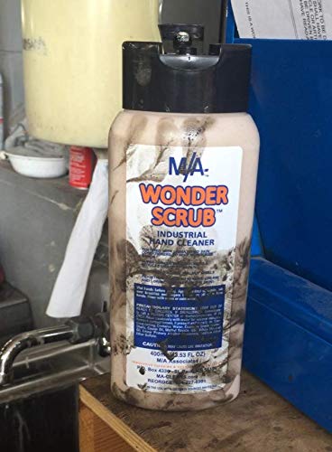 M/A Wonder Scrub - Industrial Strength Mechanic Hand Cleaner - Heavy Duty Walnut Shell Soap - Tough on Grease, Dirt, Oil, and Paint (400 ml bottle)