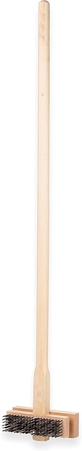 Carlisle FoodService Products Stainless Steel Double Broiler King Grill Brush with Handle, 48 Inches