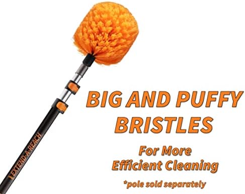 5-13 ft Cobweb Duster with Extension Pole // 20 Foot High Reach Spider Web Cleaner Cobweb Brush for Outdoor & Indoor Web Cleaning // Lightweight & Sturdy Telescopic Pole // The Ultimate Dusting Kit