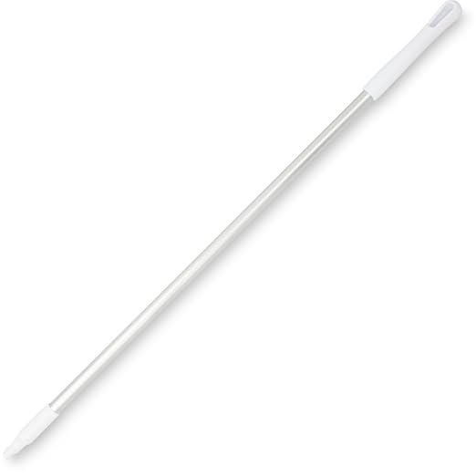 SPARTA Aluminum Broom and Mop Handle Replacement with Acme Threaded Tip for Environments with Harsh Cleaning Agents, Aluminum, 64 Inches, White