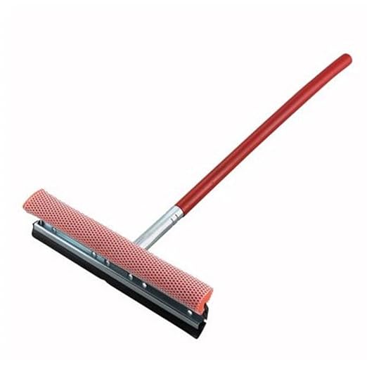 Winco Window Squeegee and Sponge, Medium, Red