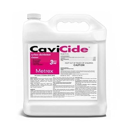 Metrex CaviCide Germicidal Surface Disinfectant Cleaner – EPA-Registered Quaternary Ammonium – Kills Flu Virus, Bacteria & Fungi – Hospital- Grade for Medical, Dental & Lab – 2.5 Gallon Jug, 1 Count