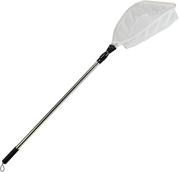 Aquascape Heavy-Duty Pond Skimmer Net with Extendable Handle, Durable Fine Mesh for Debris Removal, 36 to 69-Inch Adjustable Length, 98562