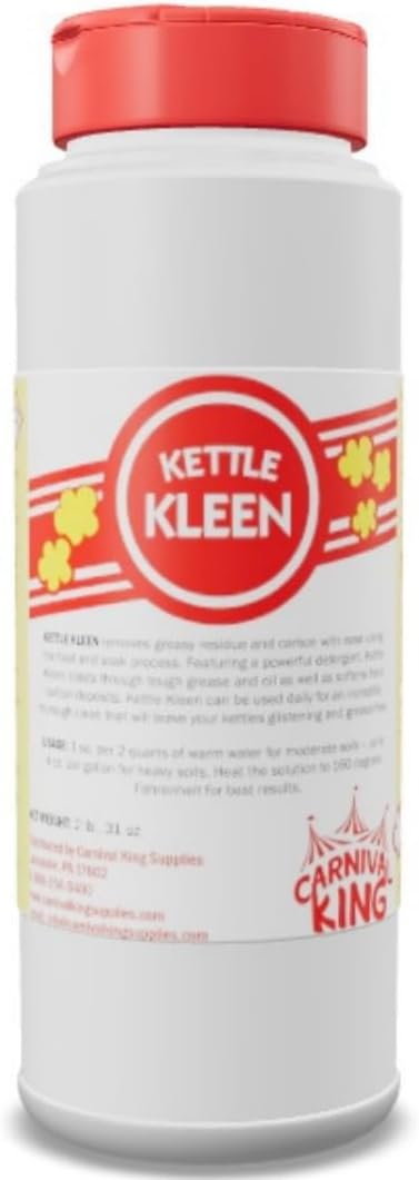 ATREVO Kettle Kleen - Popcorn Machine Cleaner Kit. Home and Concession Equipment. 31 Oz (2 Lb) Caustic Free Scoop Extralong.