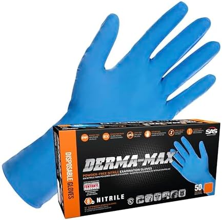SAS Safety 6609-40 Derma-Max Exam P.f. Nitrile-x Large