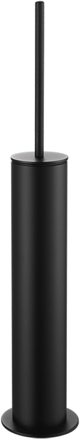 BGL Toilet Brush and Holder Set, Heavy Duty 304 Stainless Steel, Round Base and Long Handle for Bathroom Deep Cleaning, Drip-Proof, Space Saving for Storag, Black