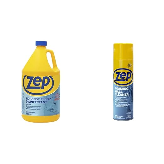 Zep No Rinse Floor Disinfectant, Foaming Wall Cleaner, Virucide, Deodorizer, Cleaner Bundle
