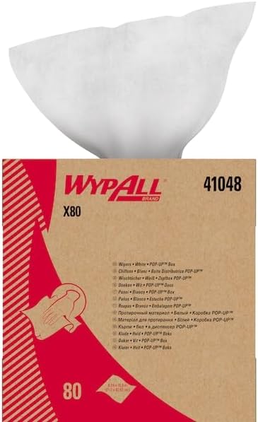 X80 Cloths, HYDROKNIT, POP-UP Box, 9 1/10 x 16 4/5, White, 80/Bx, 5 Boxes/Carton