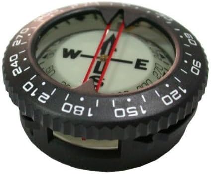 Scuba Choice Diving Compass Module - Glow in the Dark, Aluminum, 80M Max Depth, Portable, 25° Tilt, Compact & Durable - Reliable Underwater Navigation, Gear Divers, Marine Navigation Tool