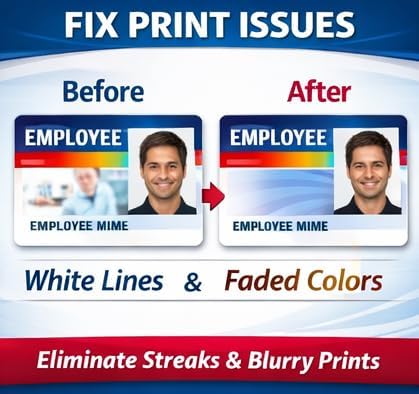 Retransfer Printer Cleaning Kit for XID Series ID Card Printers – Printhead & Roller Maintenance Kit, Prevent White Lines & Extend Printer Life (1 Kit)