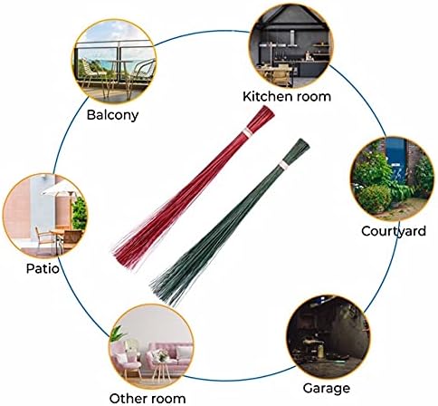 1 Piece of 32 inch Multi-Surface Sturdy Outdoor Authentic Coconut Leaf Broom Asian Thai Heavy Duty Broom (Green)