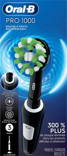 Oral-B Pro 1000 Rechargeable Electric Toothbrush, Black (Pack of 3)