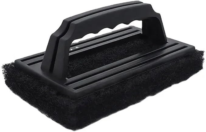 12-Pack Heavy-Duty Black Scrubber Brush for Grills, Griddles & Bakeware - Cold Surface Use Only, Durable Bristles, Ergonomic Handle, Ideal for Home, Restaurant & Commercial Use