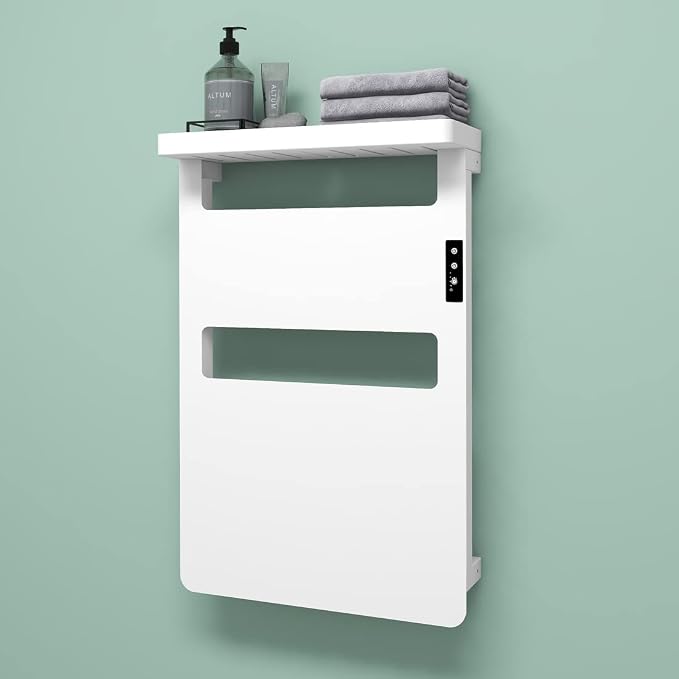 Towel Warmer with Timer for Bathroom, Towel Warmer Rack with Top Shelf, Heated Towel Rack Wall Mounted, Electric Towel Warmer, Towel Heater, Bath Towel Dryer, Hardwired or Plug-in - 28x18 inch